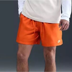 NEW NIKE Men's Nike Club Woven Flow Shorts ORANGE MEDIUM